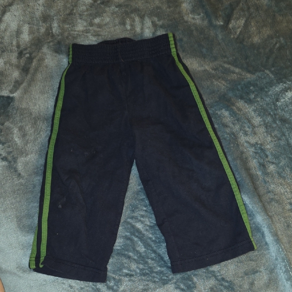 Black and Green Joggers with Sporty Stripes